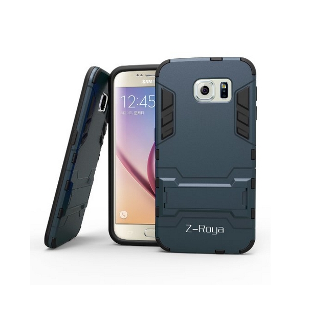 Galaxy S6 Case  Robot-Bear Dual Layer Protective Hybird Armor Case Slim Fit black